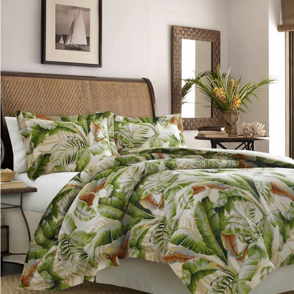 Tommy Bahama® Palmiers Full/Queen 3PC Duvet Cover and Sham Set Tropical NEW